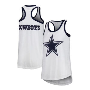 NFL Cowboys Football Tank Top S White Blue